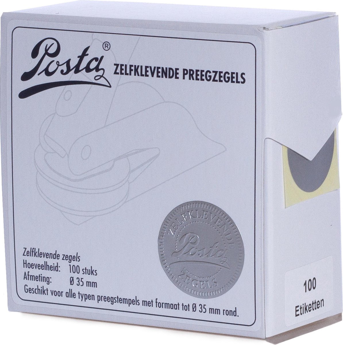 Zegeletiketten | zilver | Ø35mm